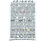  Friends Typograph Quotes Saying Infographic White Poster by Happy GiftMArt Licensed by WB