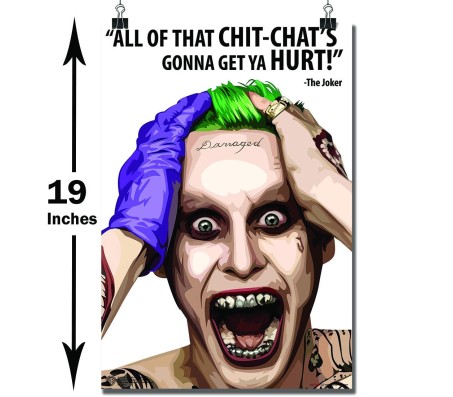 Jared Leto Joker All of That Chit Chat's Quote Poster by Happy GiftMart Licensed by WB
