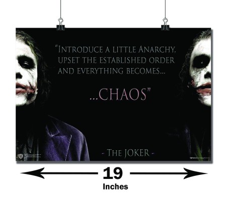 Joker Introduce A Little Anarchy Quote Poster By Happy GiftMart Licensed by WB