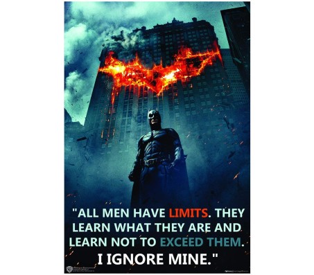  Batman All Men Have Limits Inspirational Motivational Quote Poster by Happy GiftMart Licensed by WB