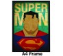 Superman Minimal Hairstyle Logo Poster by Happy GiftMart Licensed by WB