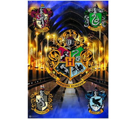 Harry Potter Hogwarts Crests Poster by Happy GiftMart  Licensed by WB