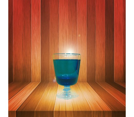 Wine Glass With Liquid Within [Blue]