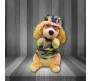 Dancing Dog With Goggles Musical Soft Toy (Brown)