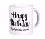 Happy Birthday Ceramic Mug with Keyring for Birthday Gift