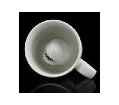 Creative Inner Shark Attack Ceramics Coffee Mug - White (300ml)