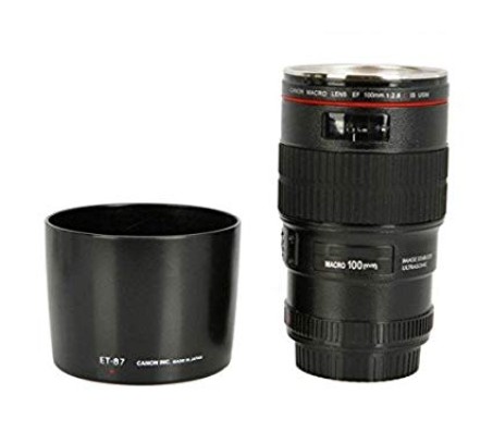 Extremely Large Black Lens Camera Mug EF 100 MM Tea Coffee Cup Flask Novelty Gift