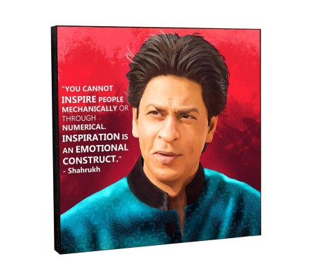 Sharukh Khan Motivational Inpirational Quote 2 Pop Art Wooden Frame Poster