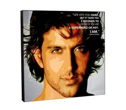 Hrithik Roshan Motivational Inpirational Quote Pop Art Wooden Frame Poster 