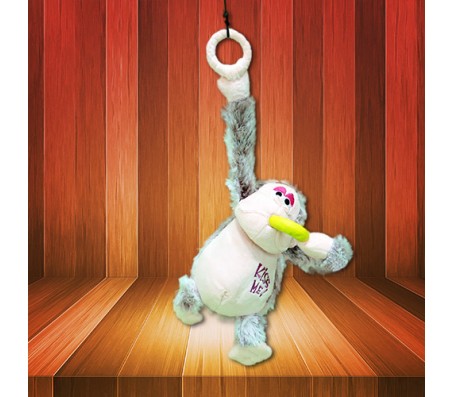 Kiss Me Hanging Monkey Musical Soft Toy