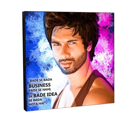 Shahid Kapoor Motivational Inpirational Quote Pop Art Wooden Frame Poster