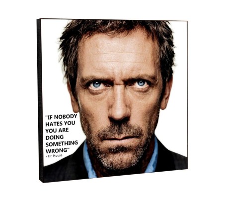 House MD You are Doing Something Wrong Motivational Inpirational QuotePop Art Wooden Frame Poster 