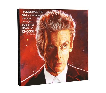 Doctor Who 12th Doctor Leader Quote Pop Art Wooden Frame Poster