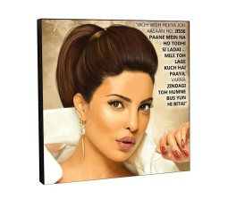 Priyanka Chopra Motivational Inpirational Quote Pop Art Wooden Frame Poster