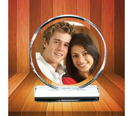 Personalized Photo Crystal in Round Shape (small)