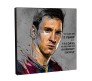 Lionel Messi 17 Years and 114 Days Motivational Inpirational Quote Pop Art Wooden Frame Poster