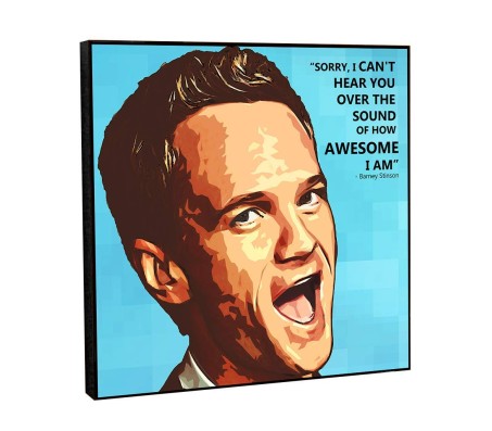  How I Met Your Mother Barney Stinson Motivational Inpirational Quote Pop Art Wooden Frame Poster