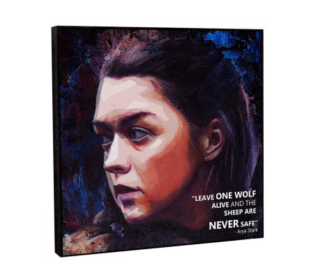 Arya Stark Quote Pop Art Wooden Frame Poster
