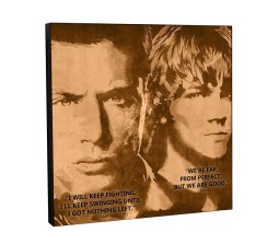 Supernatural TV Series Motivational Inpirational Quote Pop Art Wooden Frame Poster 