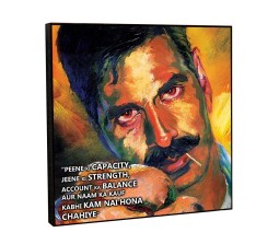 Akshay Kumar Motivational Inpirational Quote Pop Art Wooden Frame Poster
