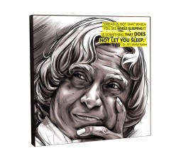 A P J Abdul Kalam Motivational Inpirational Quote Pop Art Wooden Frame Poster