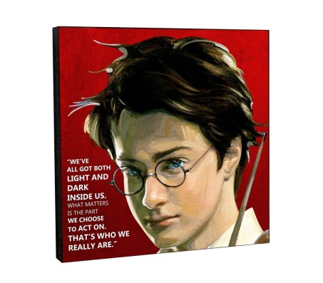 WB Official Harry Potter Who We Really are Motivational Inpirational Quote Pop Art Wooden Frame Poster 