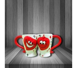 2 Hearts Loving Hugging Each Other Couples Mug Romantic Gift