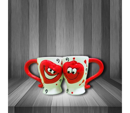 2 Hearts Loving Hugging Each Other Couples Mug Romantic Gift