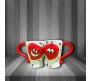 2 Hearts Loving Hugging Each Other Couples Mug Romantic Gift