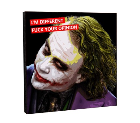 WB Official Batman Joker I'm Different Quote Pop Art Wooden Frame Poster