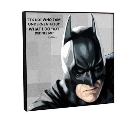 WB Official Batman Motivational Inpirational Quote What I Do Pop Art Wooden Frame Poster