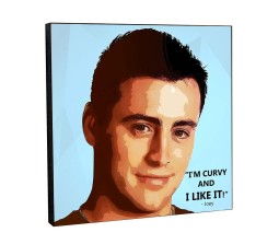 WB Official Friends TV Series I'm Curvy and I Like IT 2 Pop Art Wooden Frame Poster