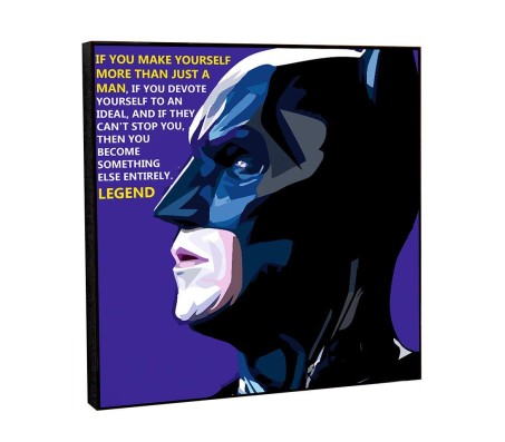 WB Official Batman Motivational Inpirational Quote Legend Pop Art Wooden Frame Poster