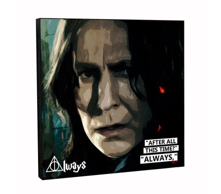 Harry Potter Snape After All This Time? Always Motivational Inpirational Quote Pop Art Wooden Frame Poster