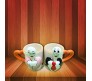 Couples Mug with Spoon & Heart Handle Romantic Gift