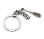 Barbed Wire Baseball Bat Walking Dead Metal Keychain