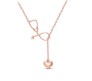 Doctor Stethoscope Heart Pendant Necklace for Women (Rose Gold)
