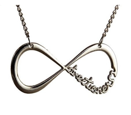 One Direction 1D Infinity Silver Plated Pendant Necklace for Men and Women.