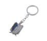 Attack On Titan Scouting Legion Logo Badge Pendant Key Ring Keychain Blue