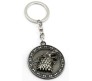 Game of Thrones Rotating House Stark Winter is Coming Metal Keyring Wolf Head Key Chain Ring for Fans Metal Keychain, Silver