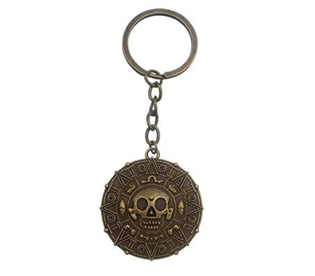  Pirates Of The Caribbean Aztec Skull Keychain