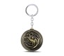 Gold Game of Thrones Targaryen Three Headed Dragon Keychain