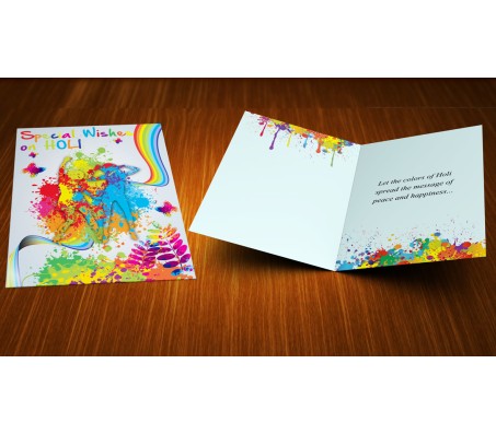 Special Wishes on Holi Greeting Card