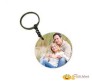 Happy GiftMart Personalized Circle Shape Wooden Keychain With Your Photo