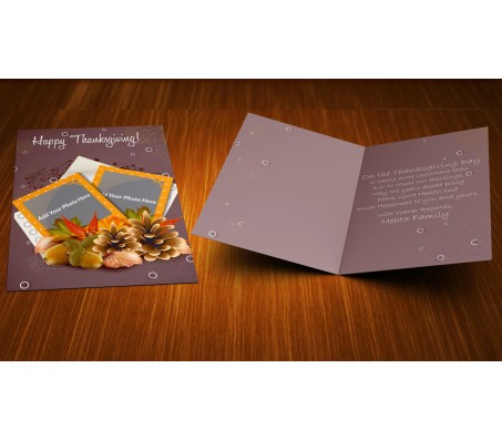 Enjoy The Food & Turkey - Thanksgiving Greeting Card