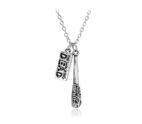 The Walking dead Negan Baseball Bat Lucille Silver Necklace For Men and Women