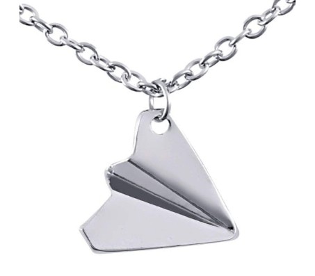 One Direction Paper Airplane Necklace Silver Plated Pendant Necklace For Women