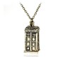 Doctor Who Golden Tardis Box Police Bronze Vintage Chain Necklace Pendant for Men Women's Jewelry