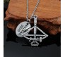 The Walking dead Crossbow FEAR THE LIVING Silver Pendant Necklace For Men and Women