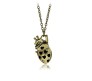 Antique Gold Plated Anatomical 3D Human Heart Organ Anatomy Pendant with Free 18" Necklace Chain